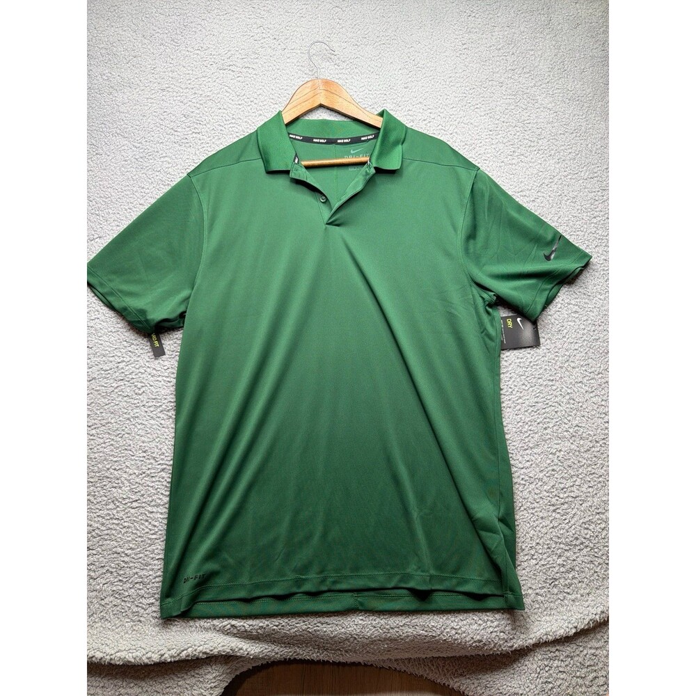 Nike Golf Green polo with black swoosh nwt sz large
